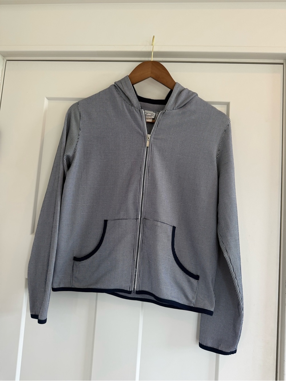 Tail Activewear H80-915 Micro-Check Full-Zip Hoodie Jacket - Picture 1 of 7